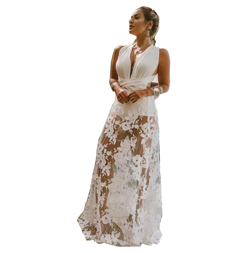 Elegant Women's V-Neck Backless Sequin Evening Dress – Glamorous Formal Party Gown