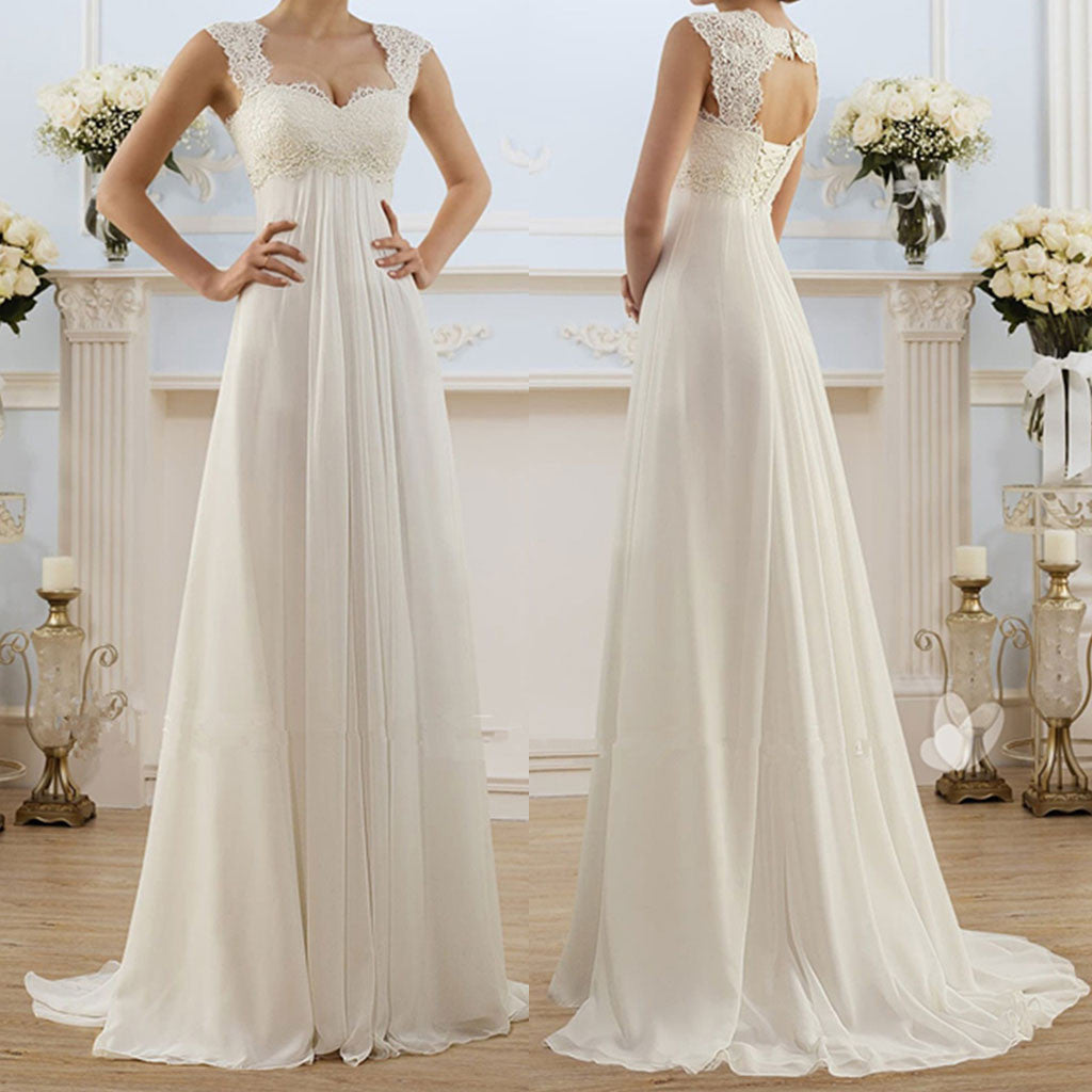 Women’s Lace Panel Maxi Dress – Elegant Floor-Length Evening Gown S–5XL