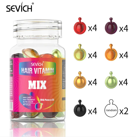Hair Repair & Smoothing Capsules – 30-Piece Frizz, Split End & Damage Care