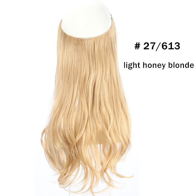 45cm Invisible Long Wavy Hair Extensions – Fish Line Synthetic Hairpiece, 32 Colors