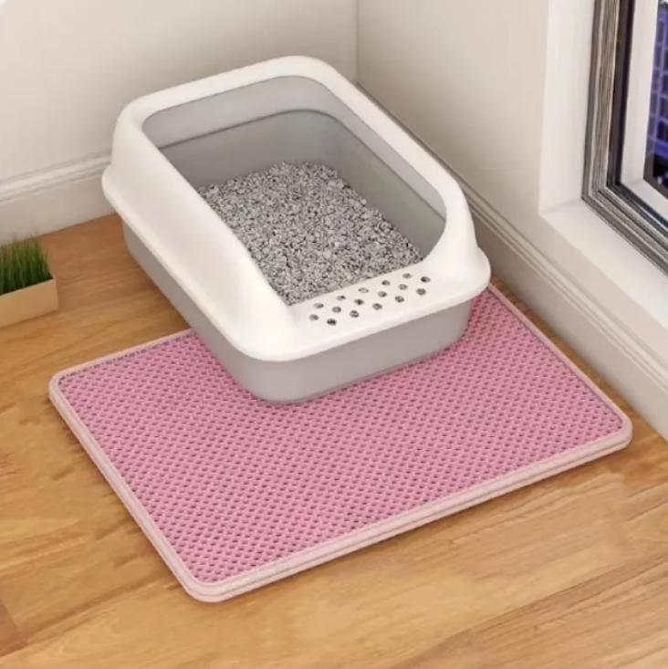 Double-Layer Cat Litter Mat – Anti-Tracking Litter Trapping Floor Mat