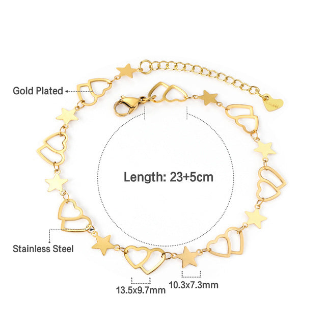 Stainless Steel Casual Retro Beach Anklet for Women