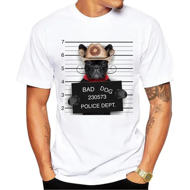 Men’s French Bulldog Graphic T-Shirt – Breathable Casual Dog Lover Tee, S–5XL