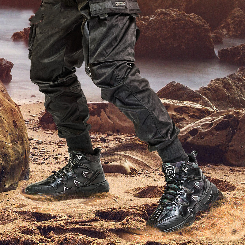 Men’s High-Top Hiking Boots – Trendy Outdoor & Work Footwear