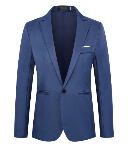 Men’s Slim Fit Cotton Blend Blazer – Business & Formal Casual Jacket, M–4XL