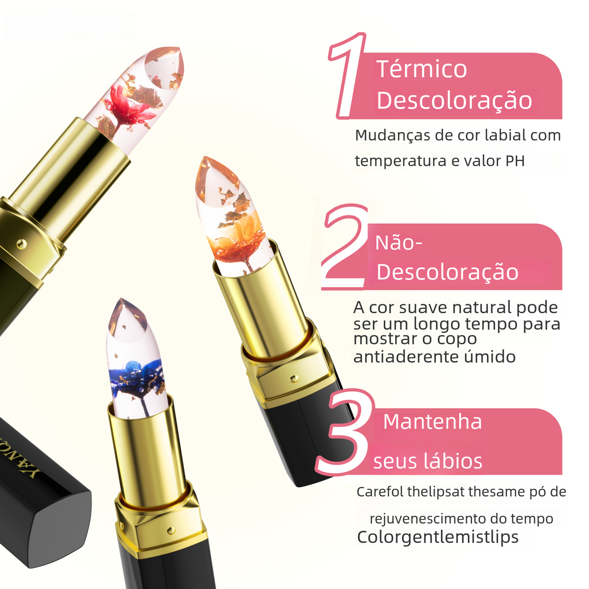 YANQINA Color-Changing Lipstick with Moisturizing Jelly