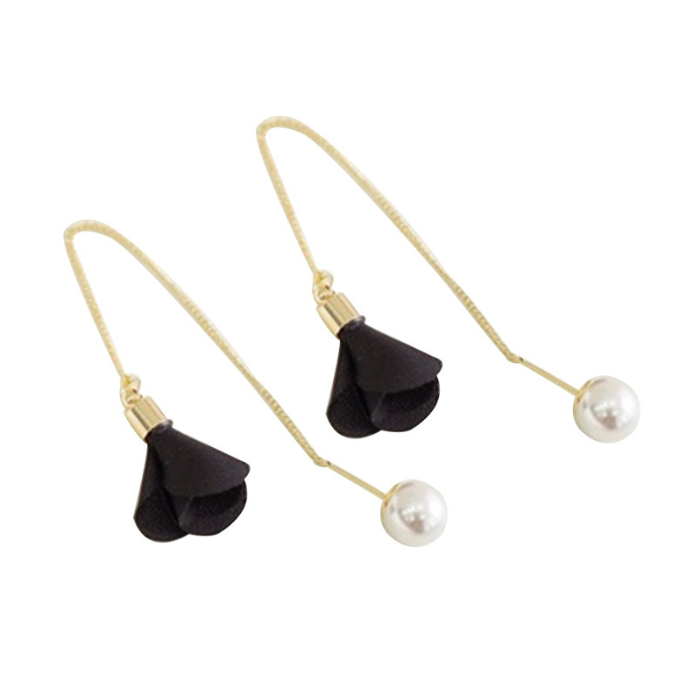 Pearl Tassel Earrings for Women – Elegant Long Dangle Statement Jewelry