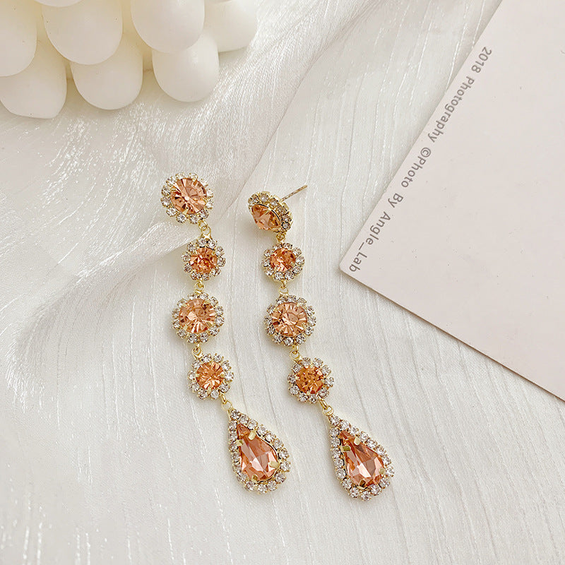 Baroque Crystal Drop Earrings – Elegant Statement Jewelry – USA