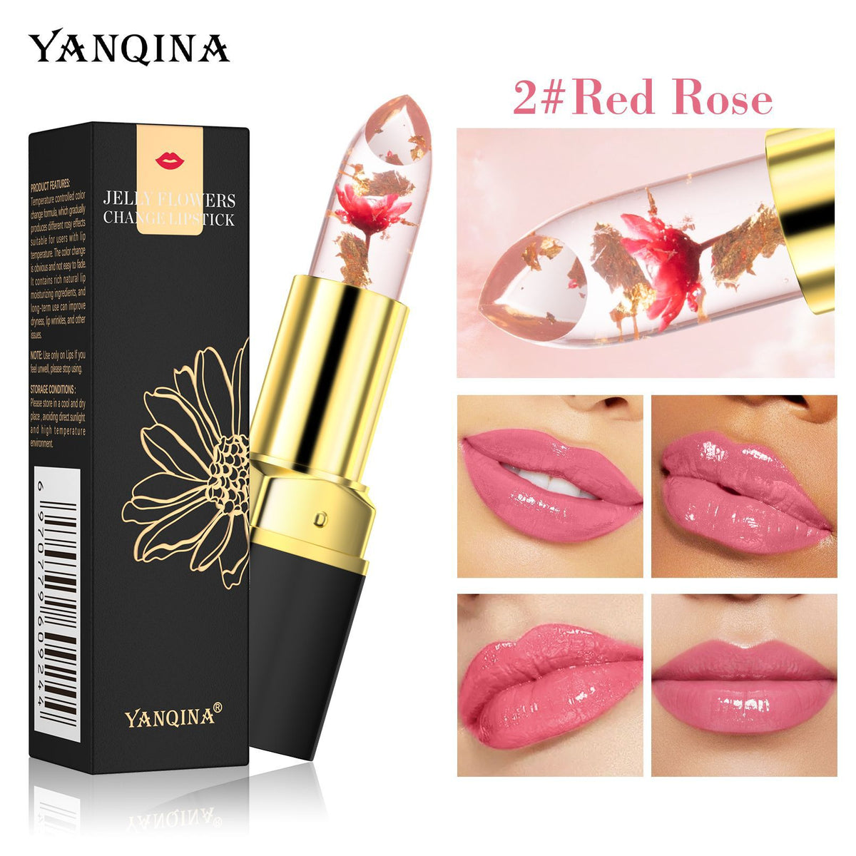 YANQINA Color-Changing Lipstick with Moisturizing Jelly