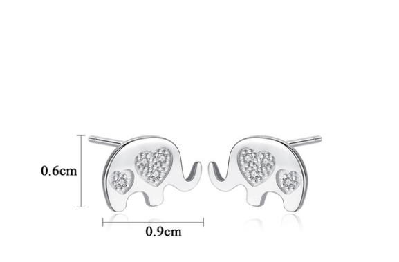 AAA Zirconia Geometric Stud Earrings – Korean Fashion Elephant Earrings
