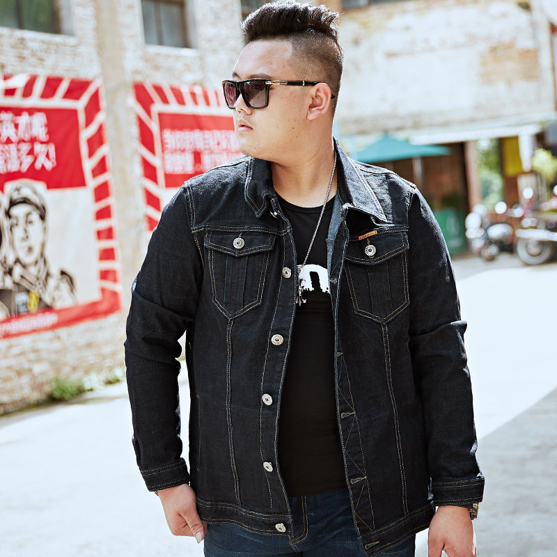 Plus Size Men’s Denim Jacket – Casual Everyday Outerwear – USA