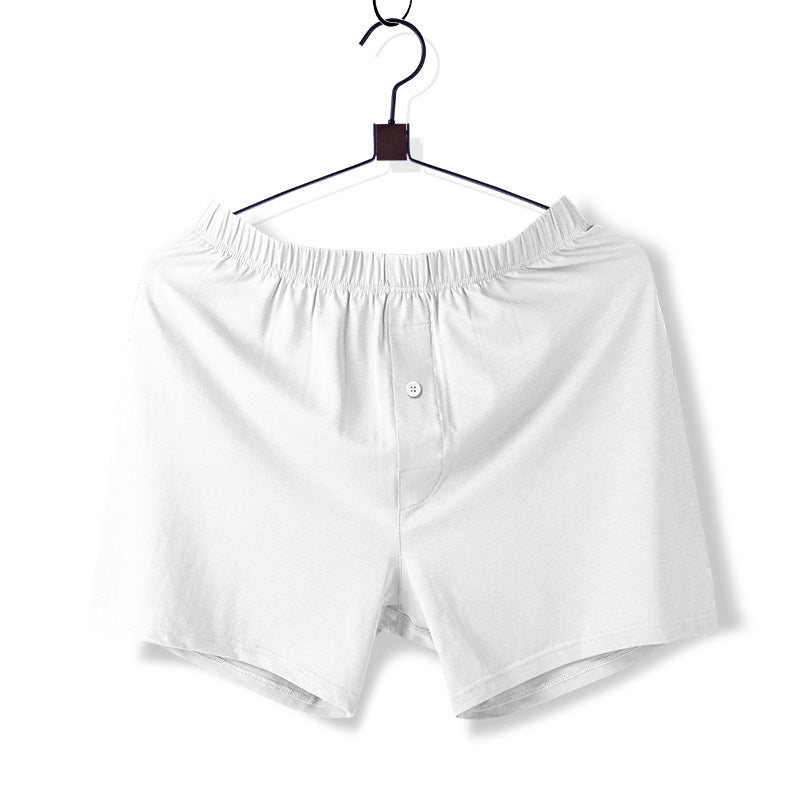 Mid-Waist Men’s Cotton Home Pants – Breathable Relaxed Lounge Shorts