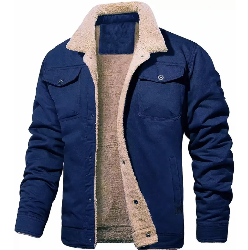 Men’s Fleece-Lined Hooded Overalls – Warm Mid-Length Winter Outerwear, 7 Colors, S–3XL