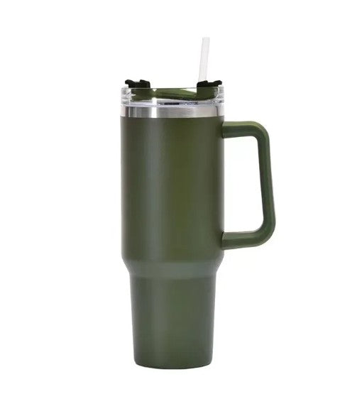 Bingba 40oz Stainless Steel Insulated Cup – Double-Wall Travel Tumbler with Straw
