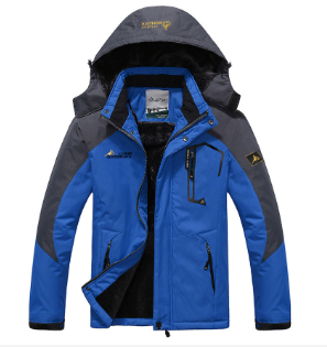 Men’s Waterproof Thermal Hiking Jacket – Windproof Insulated Outdoor Winter Coat, 8 Colors, L–6XL