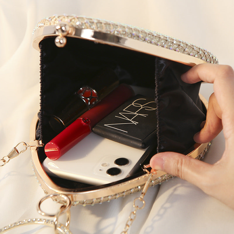 Luxury Pearl Rhinestone Clutch Bag for Women – Elegant PU Evening Shoulder & Crossbody Purse