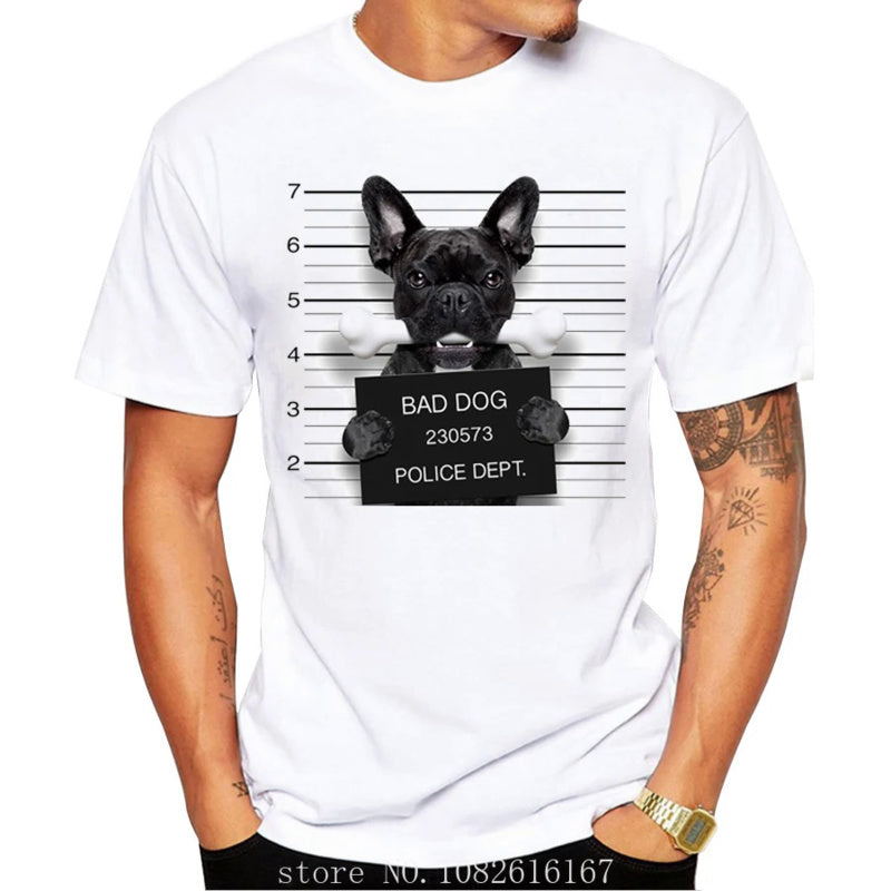 Men’s French Bulldog Graphic T-Shirt – Breathable Casual Dog Lover Tee, S–5XL