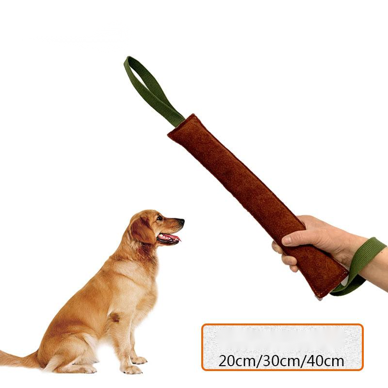 Cowhide Dog Bite Training Stick – Durable 20CM–40CM Canine Training Tool