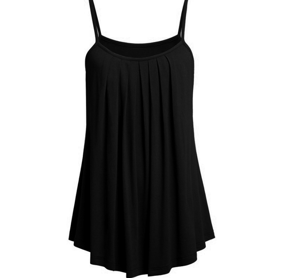Women’s Solid Color Ruffled Loose Tank Dress – Casual Sleeveless Summer Dress