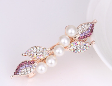 Korean Pearl Rhinestone Hair Clips – Elegant Women's Hair Accessories