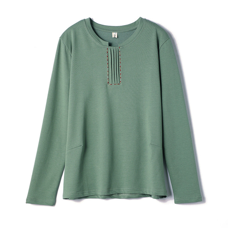 Cotton Long Sleeve T-Shirt for Women (Plus Size)