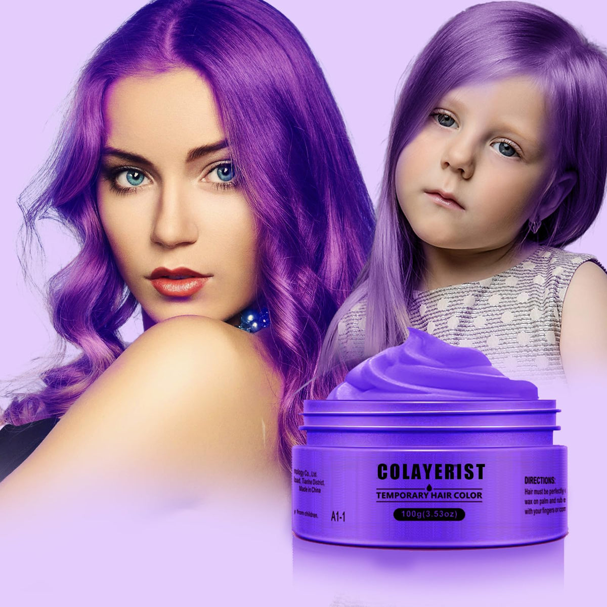 Colayerist Purple Hair Color Wax – Temporary Washable Hair Dye