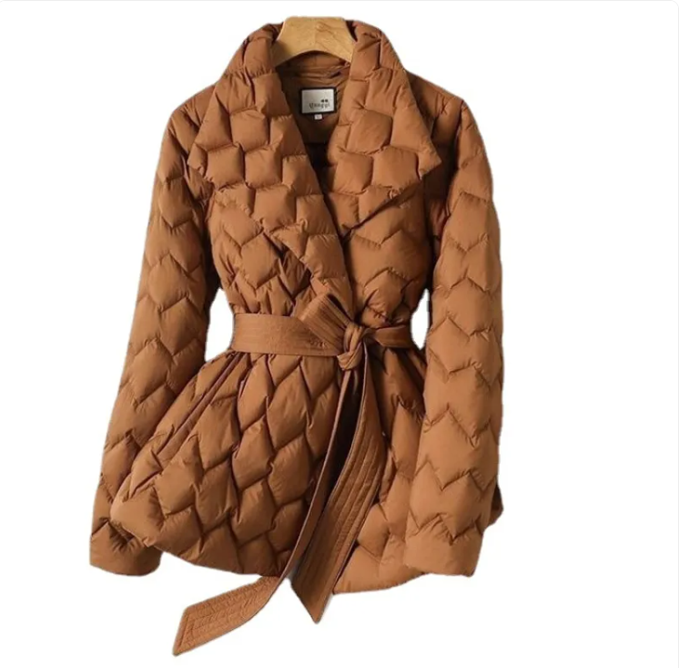 Women’s Slim-Fit Mid-Length Padded Coat – Ultra-Thick Cotton-Filled Zipper Winter Jacket, S–5XL