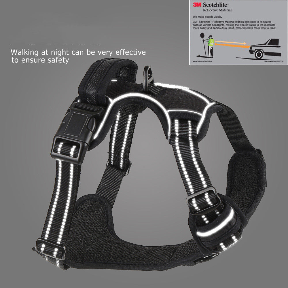 Reflective No-Pull Dog Harness Vest – Breathable Adjustable Safety Harness