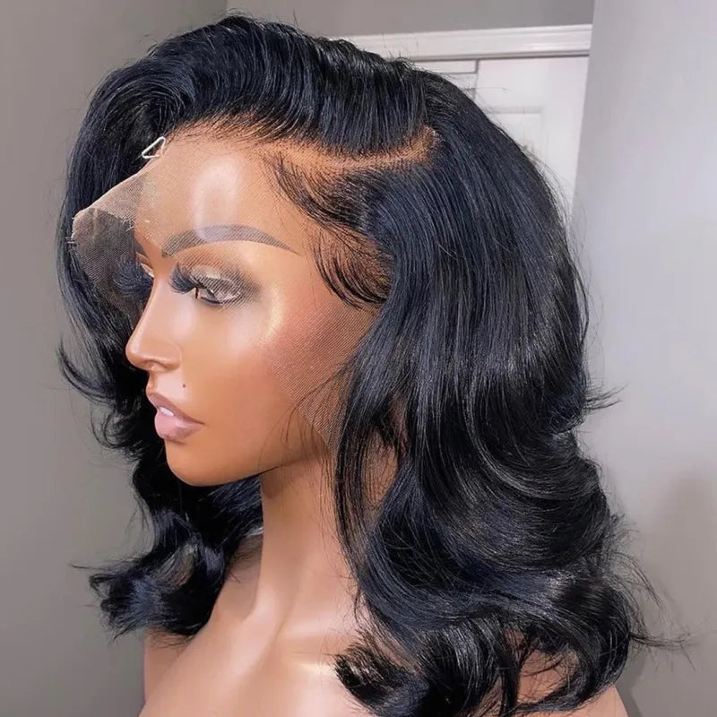 Brazilian Lace Front Bob Wig – 100% Human Hair Short Bob Wig for Women