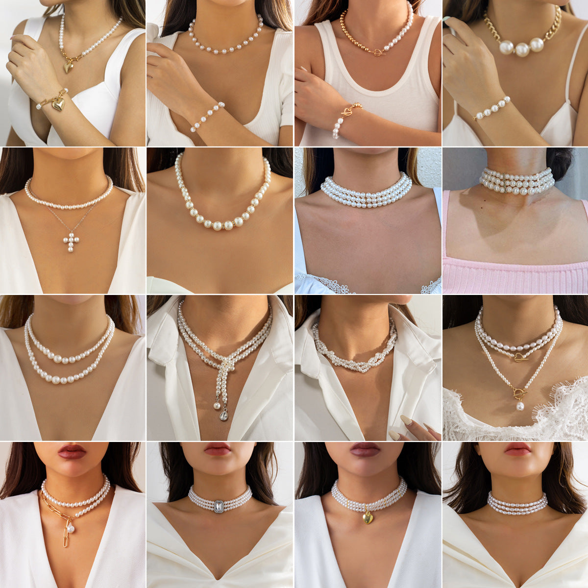 Minimalist French-Inspired Pearl Choker Necklace