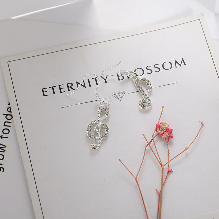 Geometric Note Asymmetrical Earrings for Women – Unique Modern Statement Jewelry