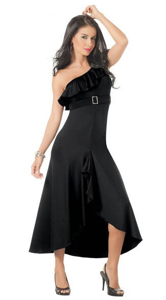 Women’s Off-Shoulder Evening Dress – Elegant Oblique Shoulder Long Party Gown