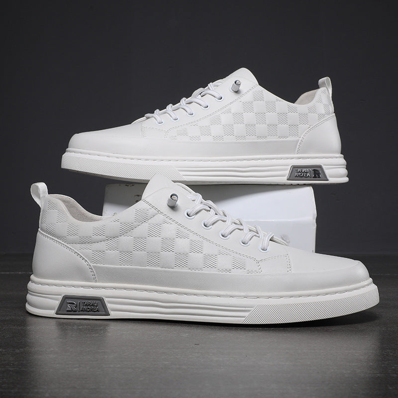 Men's Breathable Genuine Leather Casual Sneakers