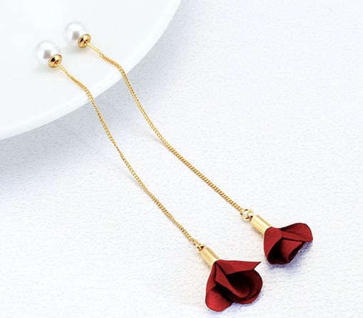 Pearl Tassel Earrings for Women – Elegant Long Dangle Statement Jewelry