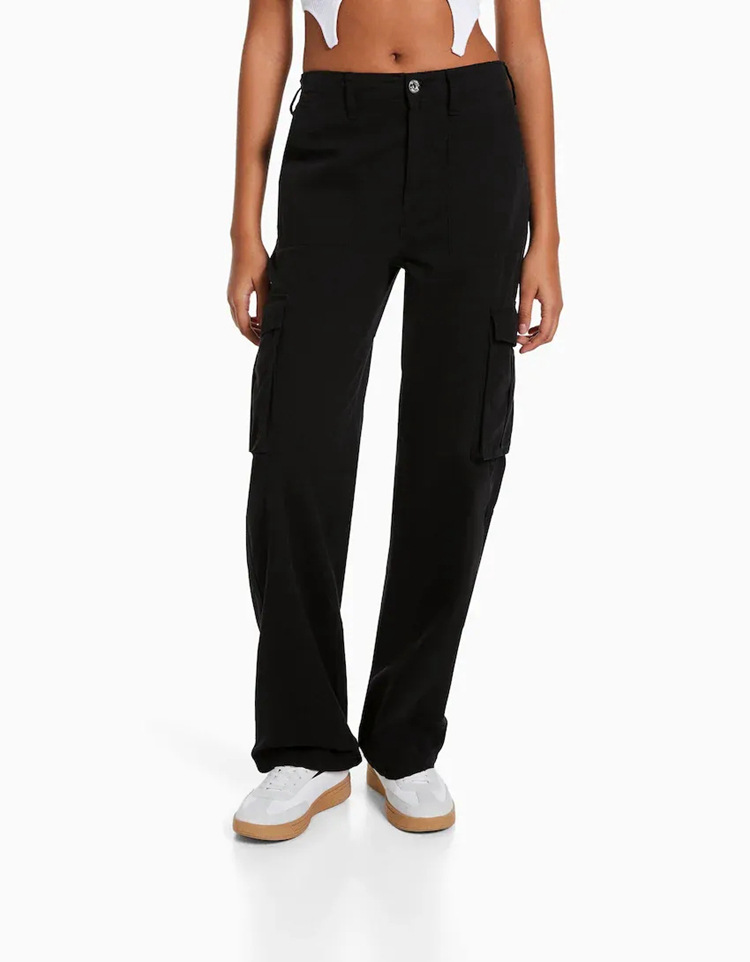 High Waist Cargo Pants – Skinny Fit Stretch Pants for Women