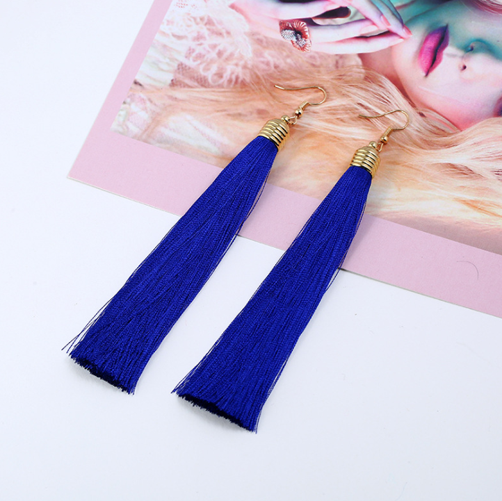 Long Tassel Dangle Earrings for Women – Elegant Statement Jewelry