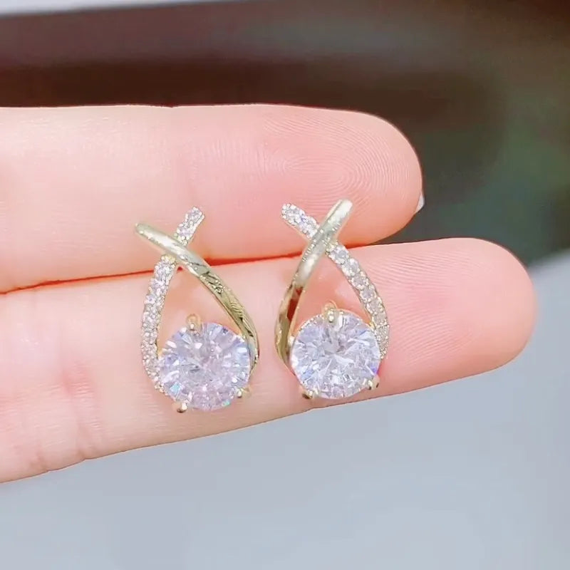 Women’s Alloy Cross Earrings – Stylish Statement Fashion Jewelry