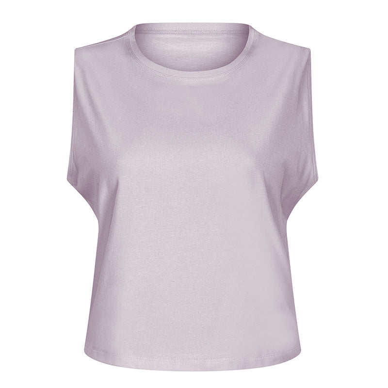 Women’s Cotton Quick-Dry Yoga Tank Top – Sleeveless Workout & Fitness Shirt