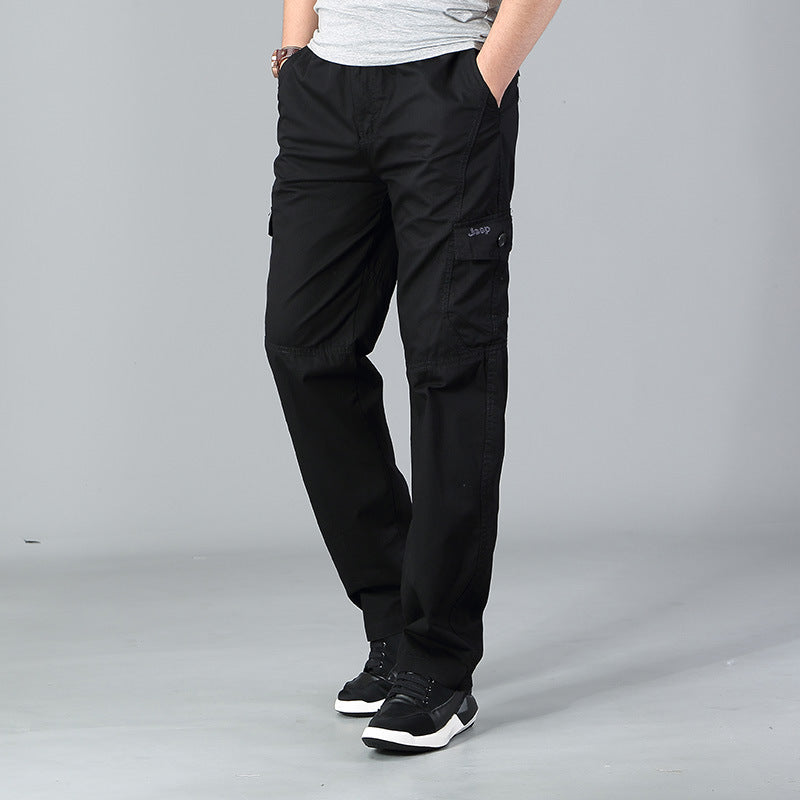 Men’s Plus Size Solid Color Casual Trousers – Everyday Pants