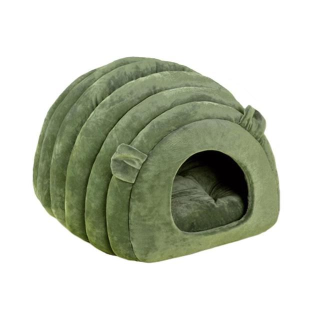 Warm Igloo Cat Cave Bed – Semi-Enclosed Cozy Sleeping Nest for Cats & Small Dogs