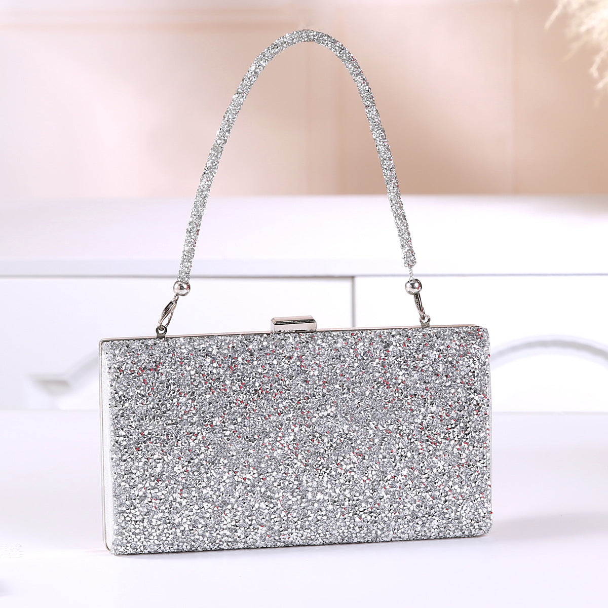 Diamond Evening Clutch Bag for Women with Rhinestones – Elegant Sparkling Shoulder & Handheld Party Bag