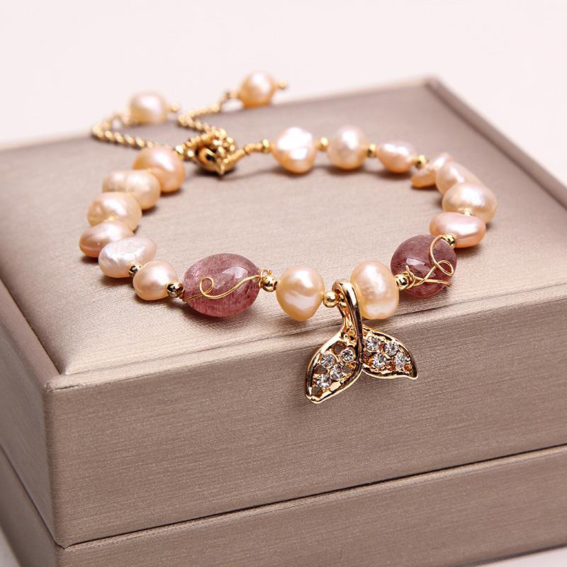 Women’s Natural Freshwater Pearl Bracelet – Elegant Classic Pearl Jewelry