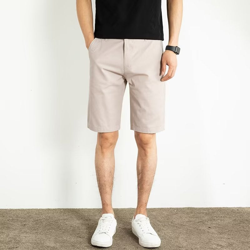 Men’s Casual Loose Cropped Pants – Elastic Waist Summer Capri Pants