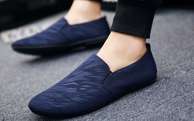 Men’s Patterned Slip-On Loafers – Stylish Casual Dress Shoes