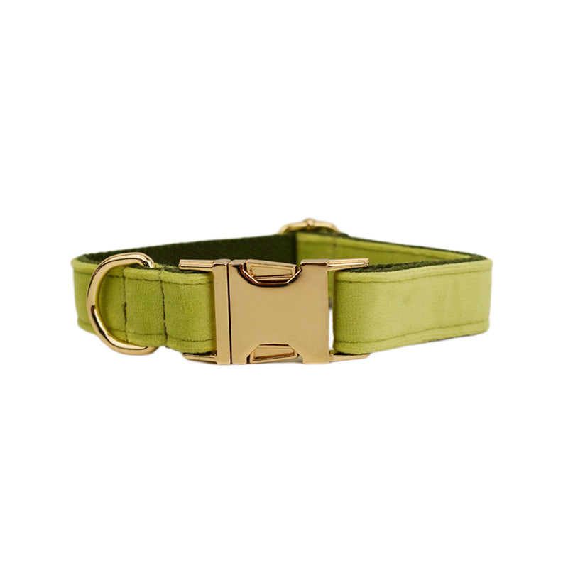 Avocado Velvet Dog Collar & Accessories – Luxury Adjustable Pet Collar Collection