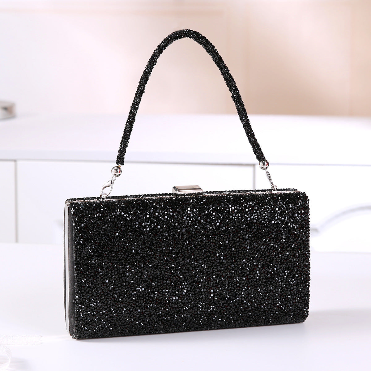 Diamond Evening Clutch Bag for Women with Rhinestones – Elegant Sparkling Shoulder & Handheld Party Bag