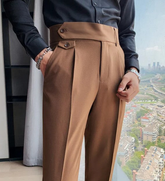 Men’s British Business Casual Trousers – Smart Office Pants