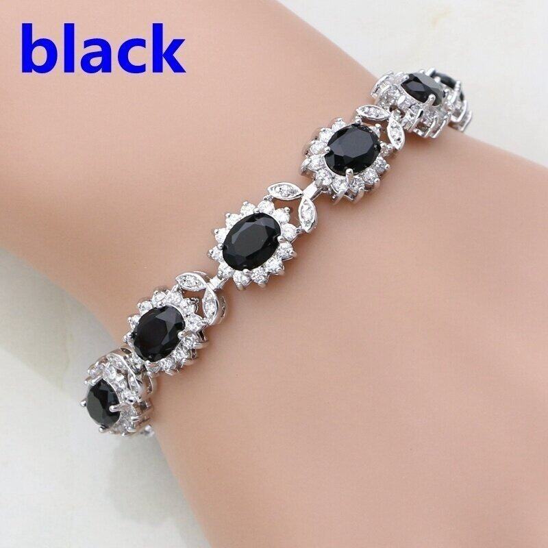 Women’s Inlaid Crystal Cross Bracelet – Colorful Geometric Fashion Jewelry