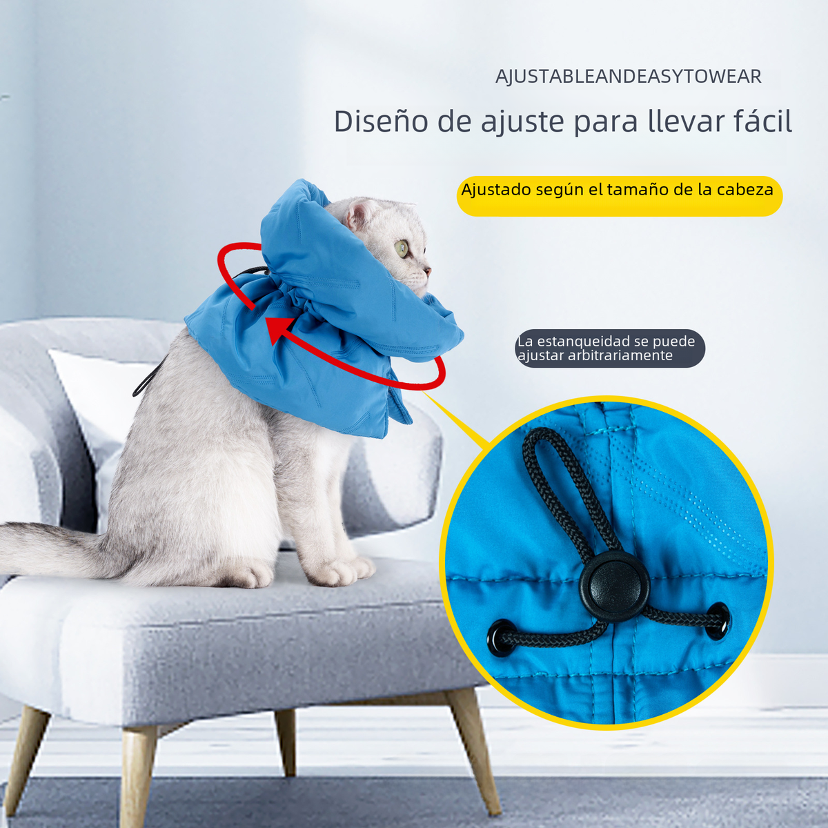 Warm Cat Collar Scarf – Soft Woven Neck Warmer for Cats, Post-Surgery Comfort & Everyday Wear