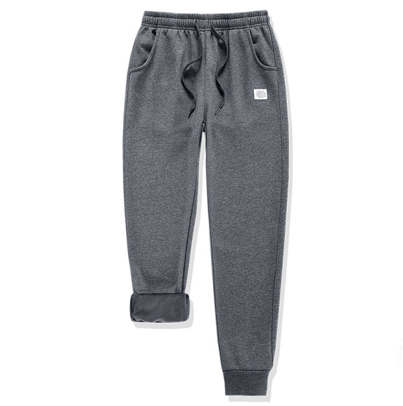 Men’s Thick Fleece-Lined Jogger Pants – Warm Winter Casual Trousers